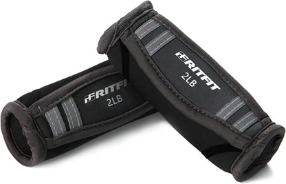 RitFit Soft Hand Weights Set - 0.5/0.75/1/1.5/2 LBS (1 Pair) Walking Dumbbell for Women & Men with Reflective Straps - Jogging, Running, Physical Therapy, Aerobics - Pink Orange Blue Grey Black