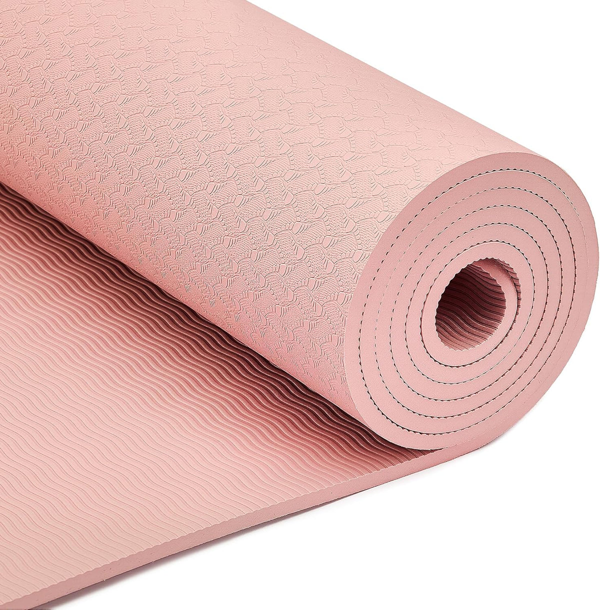 1/4 Inch Thick TPE Exercise Yoga Mat with Carrying Strap