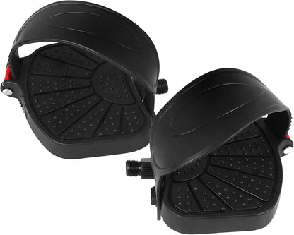 Exercise Bicycle Pedals - 9/16" & 1/2" Spindle, Bike Pedals with Adjustable Straps for Peloton/Schwinn/Spin Bikes, Non-Slip Rubber & Toe Clips