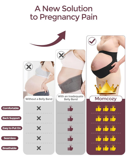 Pregnancy Belly Band, CozySupport Ergonest Maternity Belly Band, Invisible Pregnancy Belt for Back, Abdomen, Waist