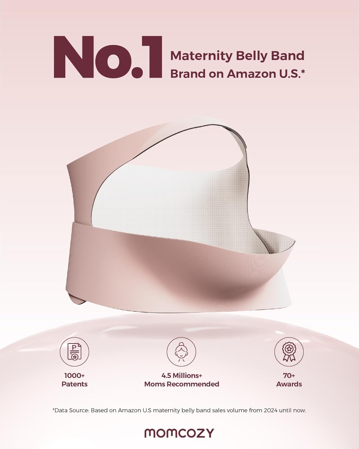 Pregnancy Belly Band, CozySupport Ergonest Maternity Belly Band, Invisible Pregnancy Belt for Back, Abdomen, Waist