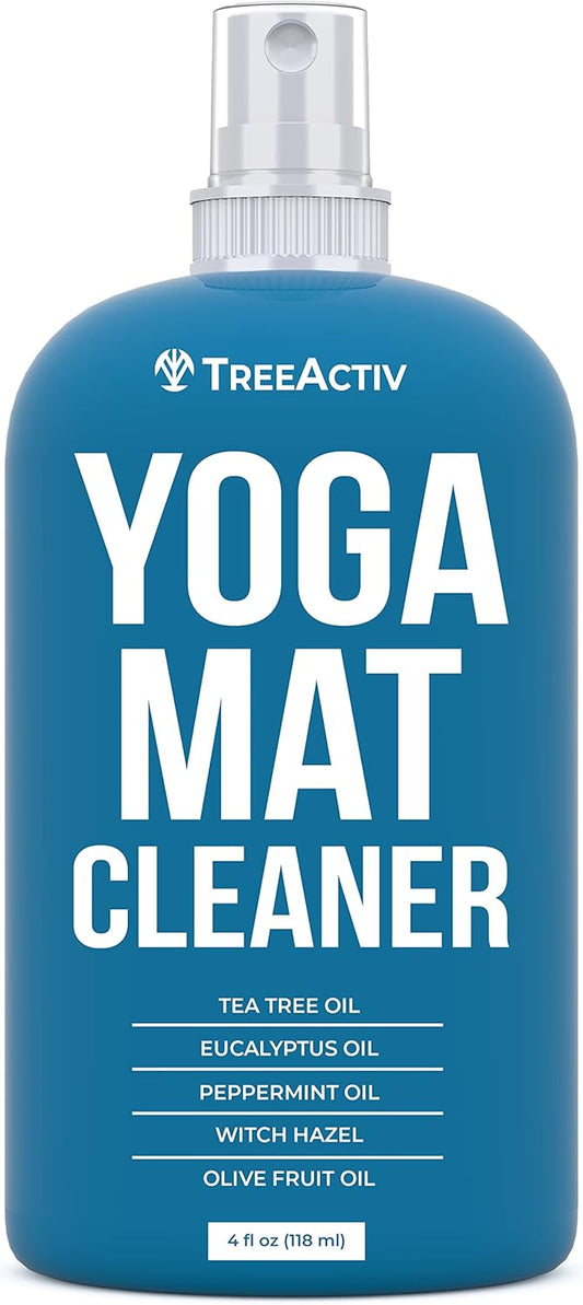 Yoga Mat Cleaner Spray, 4 fl oz, Cleaning Spray for Yoga Accessories, All Purpose Mat Spray for Gym Equipment, Workout Mat Spray With Tea Tree Oil, Yoga Mat Spray Cleaner, with 2000 Sprays