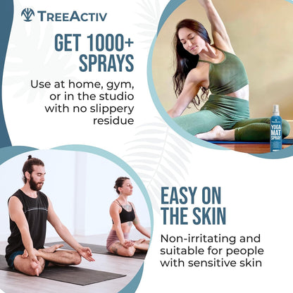 Yoga Mat Cleaner Spray, 4 fl oz, Cleaning Spray for Yoga Accessories, All Purpose Mat Spray for Gym Equipment, Workout Mat Spray With Tea Tree Oil, Yoga Mat Spray Cleaner, with 2000 Sprays