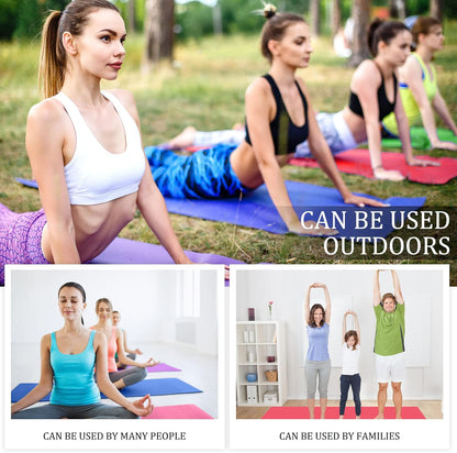 36 Pieces Yoga Mats Sets Includes 12 Pcs Yoga Mats Bulk 68” x 24” x 6mm Thick Exercise Mat Non Slip 12 Resistance Bands 12 Carrying Straps for Women Girls for Gym Pilates