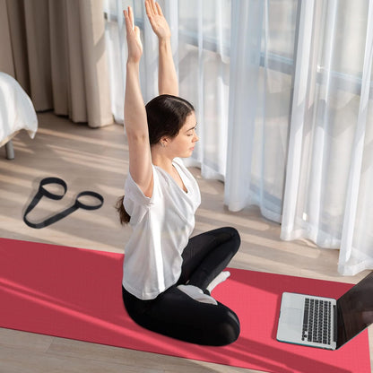 36 Pieces Yoga Mats Sets Includes 12 Pcs Yoga Mats Bulk 68” x 24” x 6mm Thick Exercise Mat Non Slip 12 Resistance Bands 12 Carrying Straps for Women Girls for Gym Pilates
