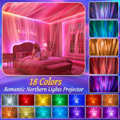 Ambient Lighting, 216 Modes Mood Lighting, 3-in-1 Sunset Lamp & Ocean Lamp & Northern Lights Projector with Remote,Led Lights for Bedroom, Room Lights for Bedroom Decor, Girl Gift