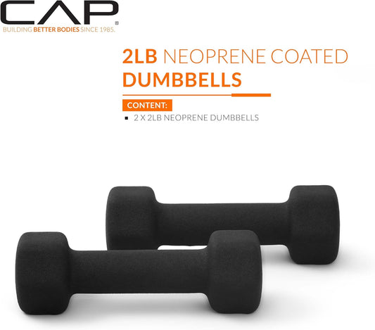 Barbell Neoprene Dumbbell Weights Pairs & Sets | Black
