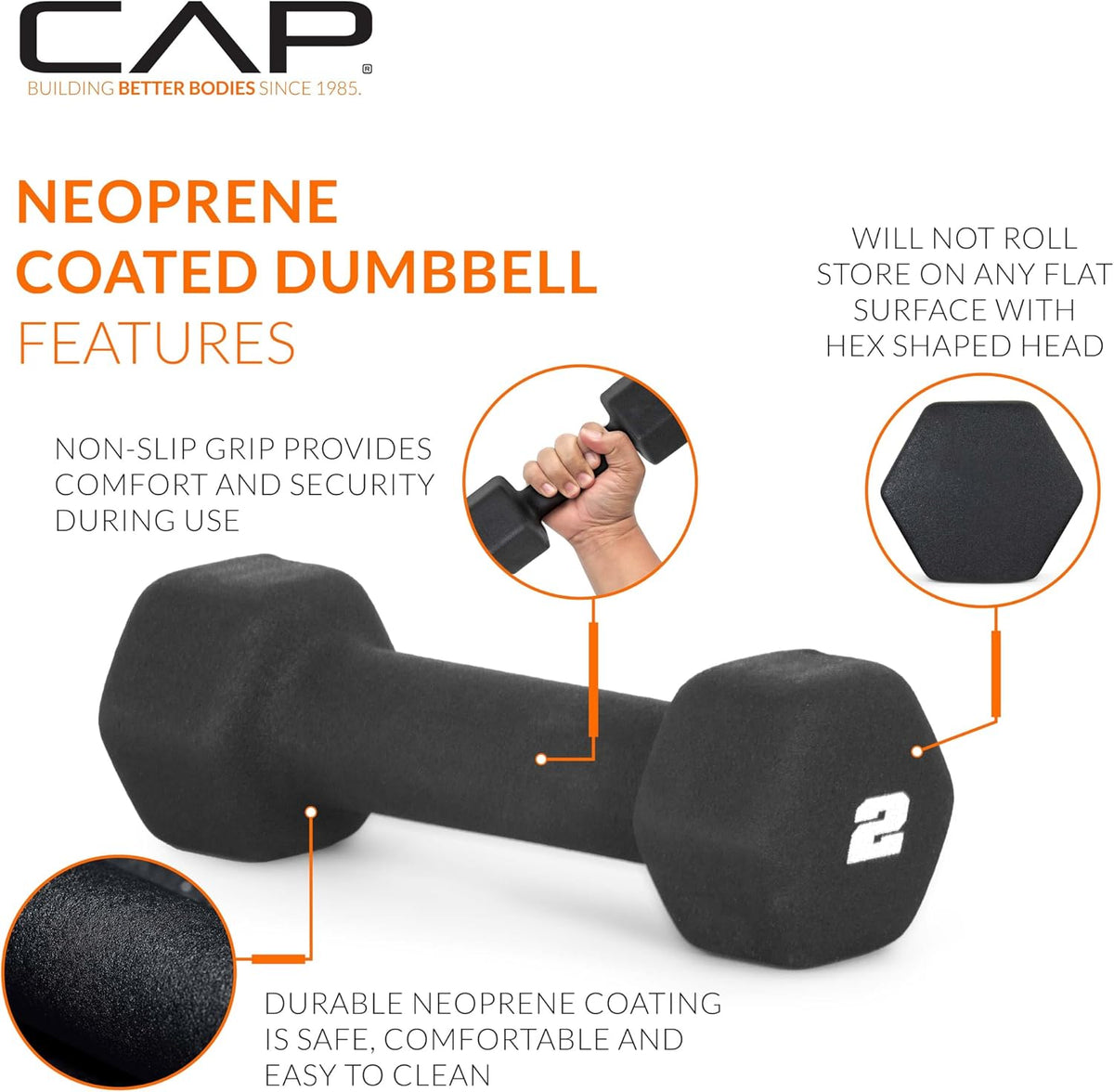 Barbell Neoprene Dumbbell Weights Pairs & Sets | Black