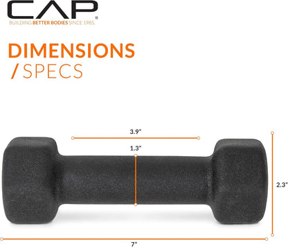 Barbell Neoprene Dumbbell Weights Pairs & Sets | Black
