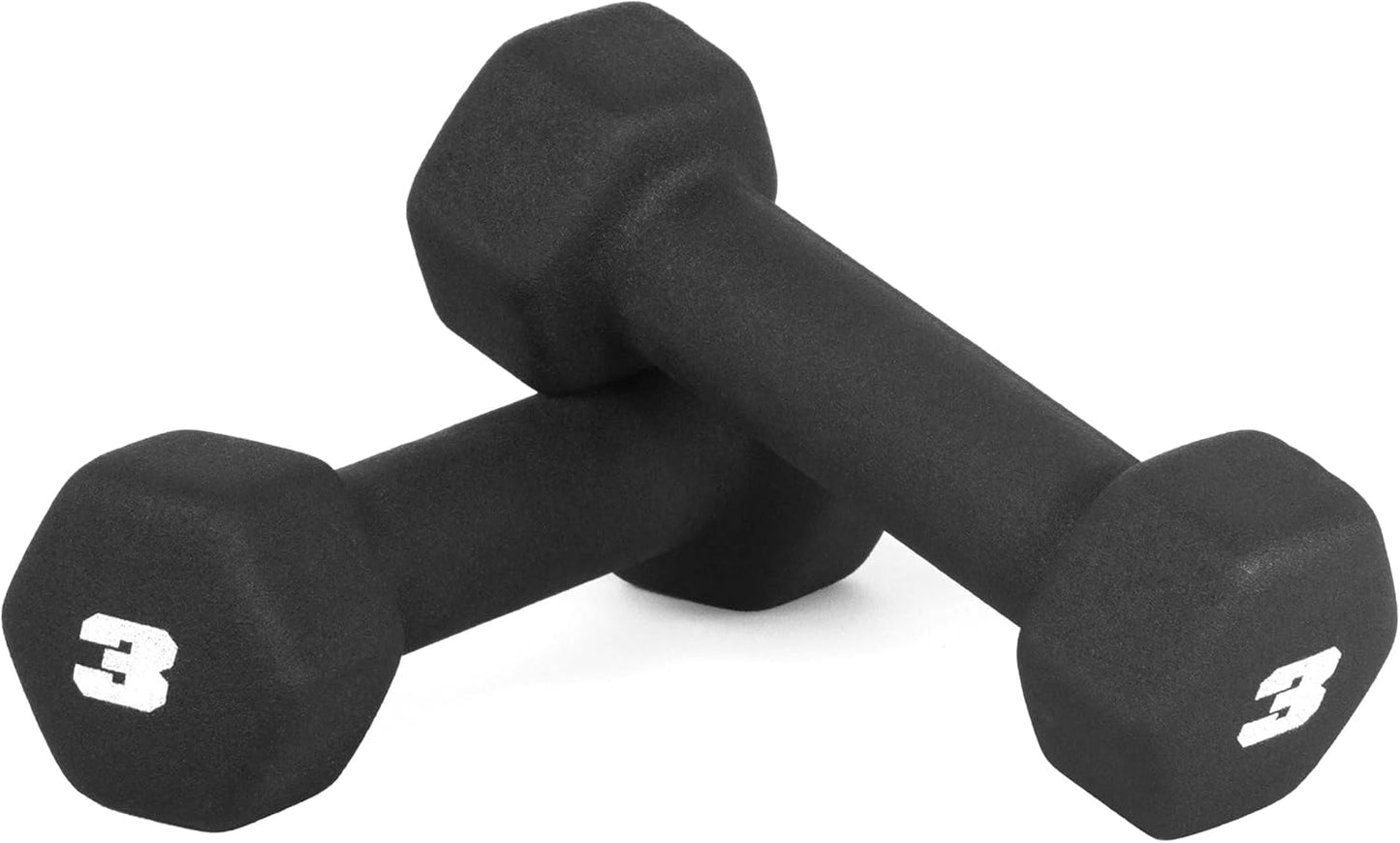 Barbell Neoprene Dumbbell Weights Pairs & Sets | Black