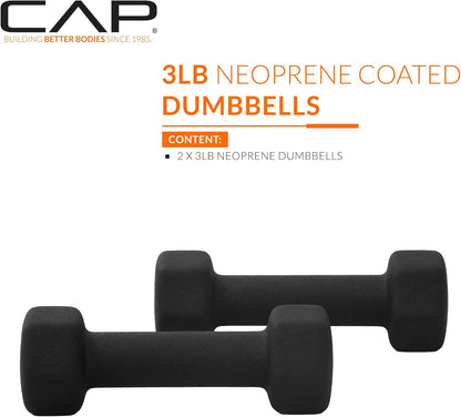 Barbell Neoprene Dumbbell Weights Pairs & Sets | Black