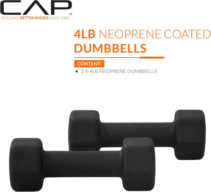 Barbell Neoprene Dumbbell Weights Pairs & Sets | Black