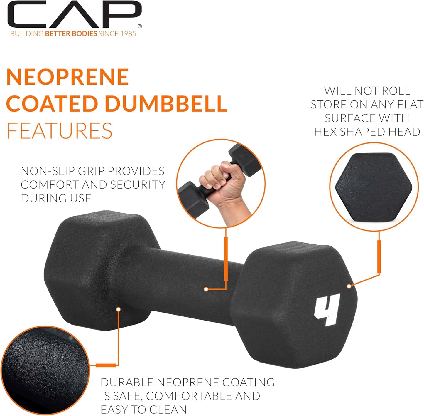 Barbell Neoprene Dumbbell Weights Pairs & Sets | Black
