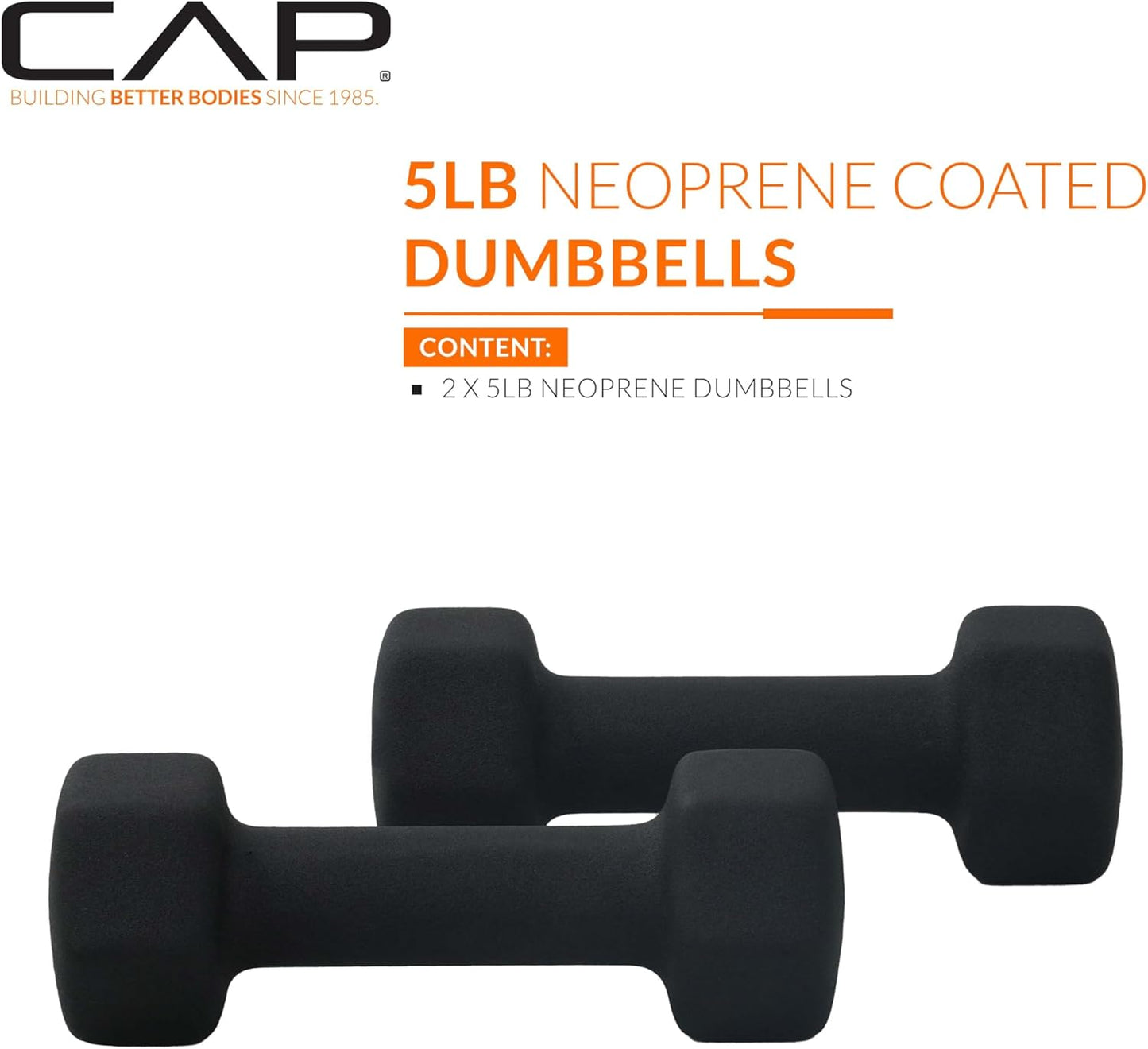 Barbell Neoprene Dumbbell Weights Pairs & Sets | Black