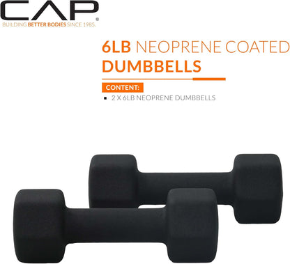 Barbell Neoprene Dumbbell Weights Pairs & Sets | Black