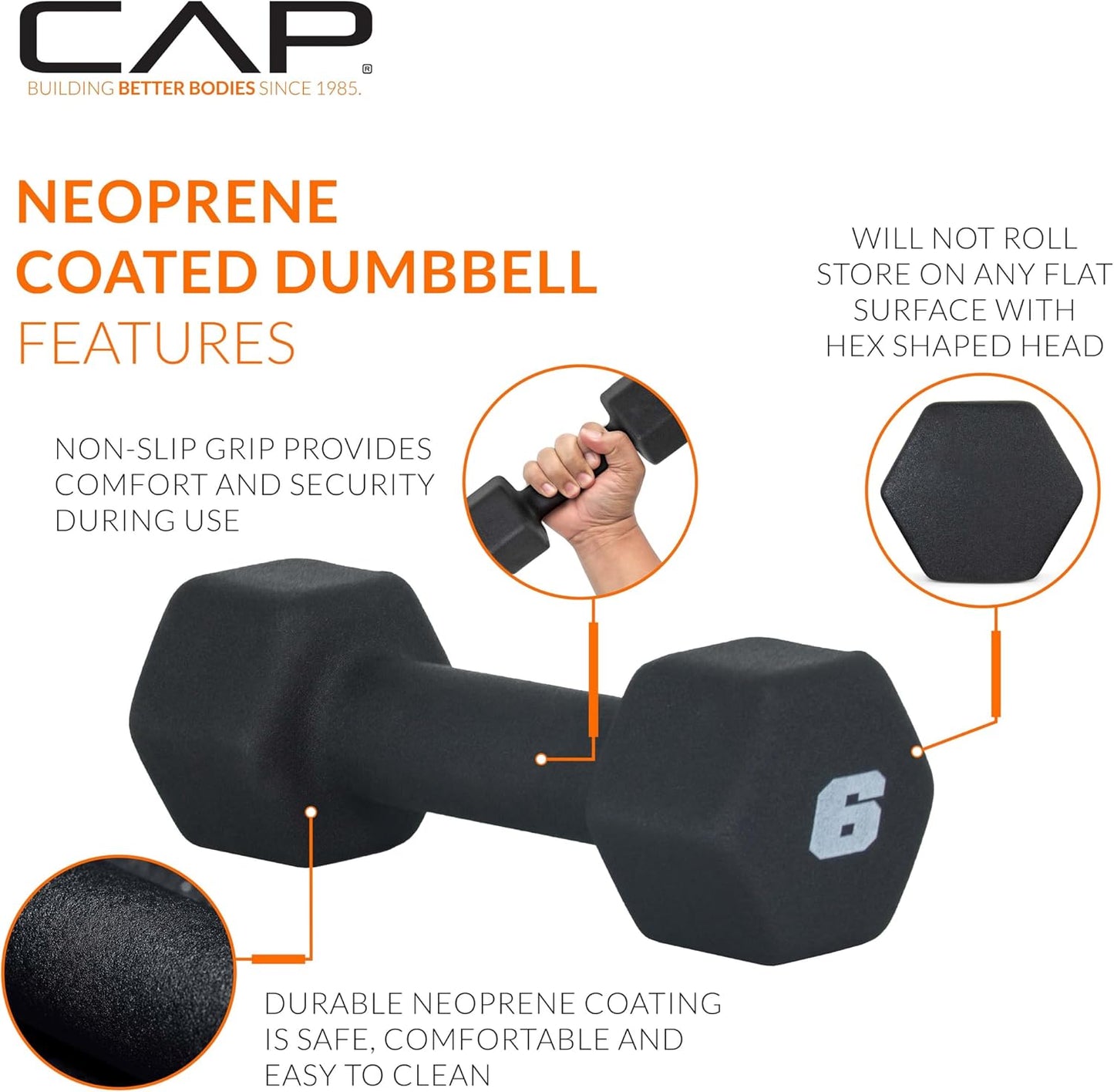 Barbell Neoprene Dumbbell Weights Pairs & Sets | Black