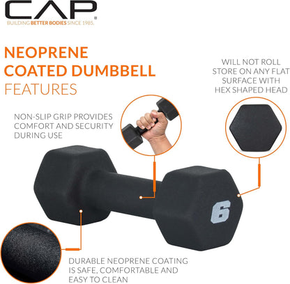 Barbell Neoprene Dumbbell Weights Pairs & Sets | Black