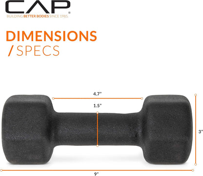 Barbell Neoprene Dumbbell Weights Pairs & Sets | Black