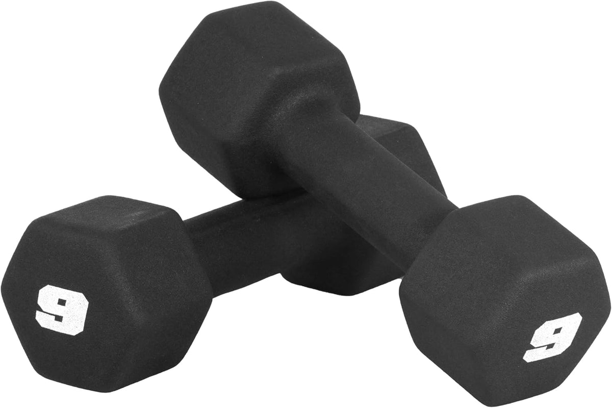 Barbell Neoprene Dumbbell Weights Pairs & Sets | Black