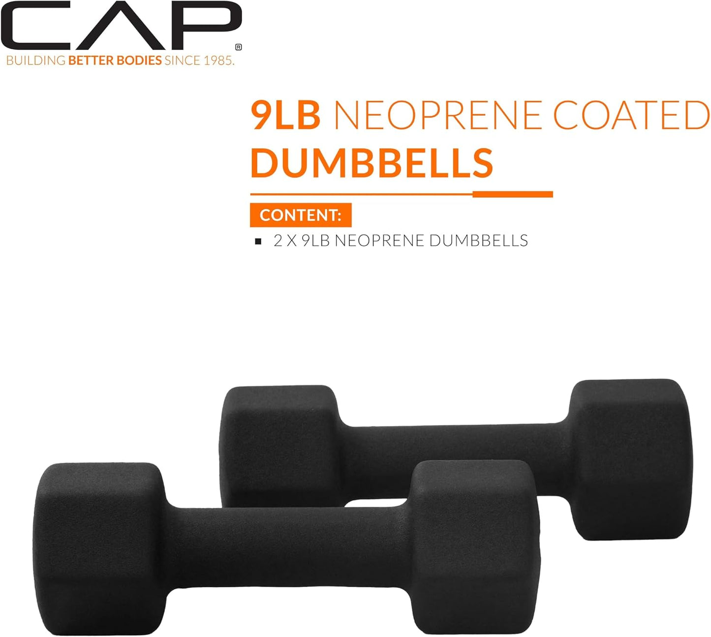 Barbell Neoprene Dumbbell Weights Pairs & Sets | Black