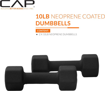 Barbell Neoprene Dumbbell Weights Pairs & Sets | Black