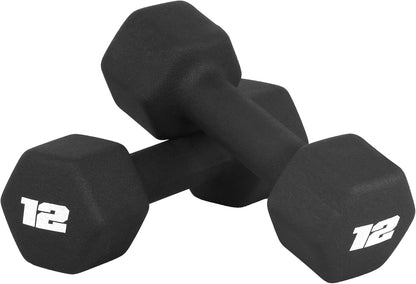 Barbell Neoprene Dumbbell Weights Pairs & Sets | Black