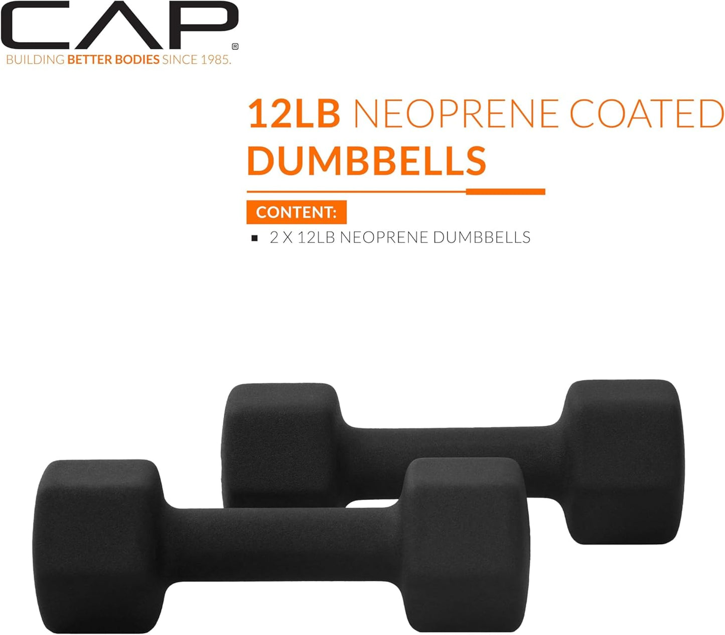 Barbell Neoprene Dumbbell Weights Pairs & Sets | Black