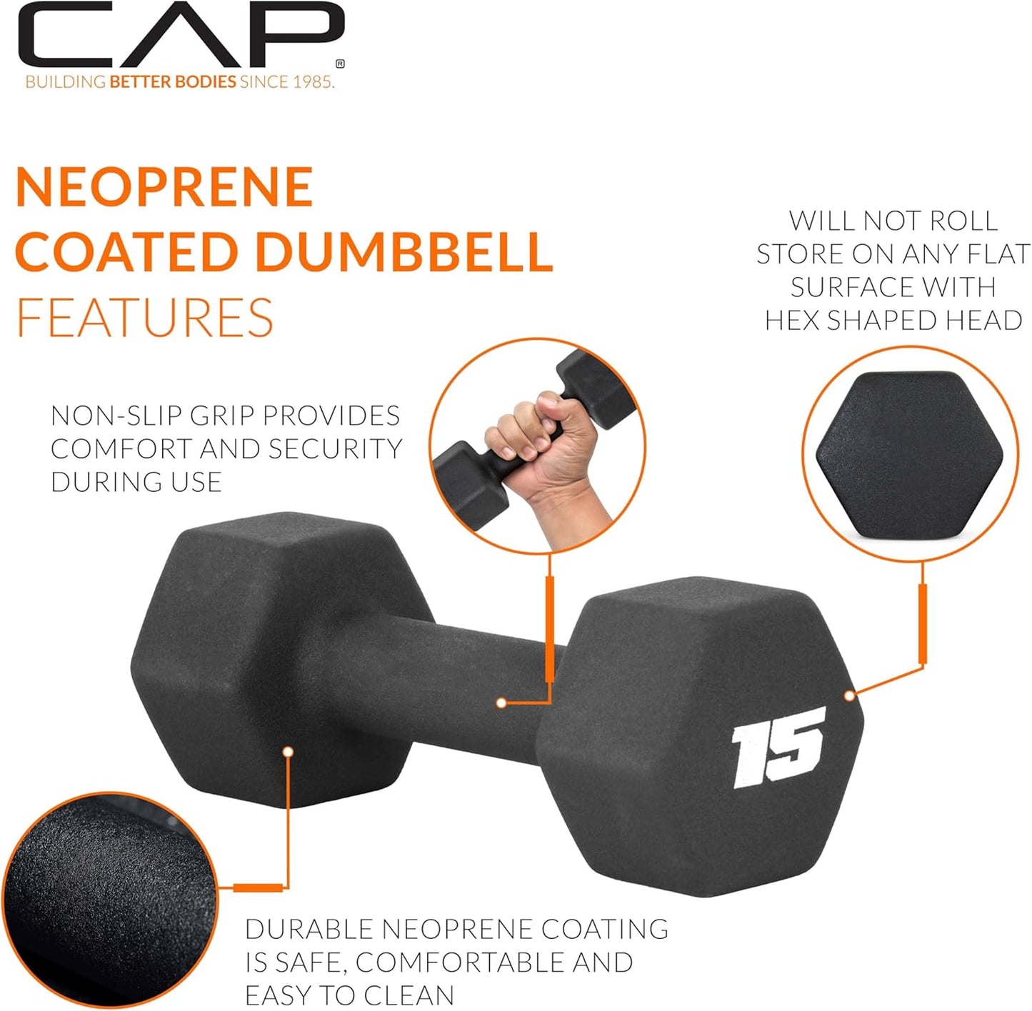 Barbell Neoprene Dumbbell Weights Pairs & Sets | Black