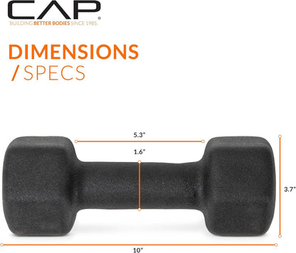 Barbell Neoprene Dumbbell Weights Pairs & Sets | Black