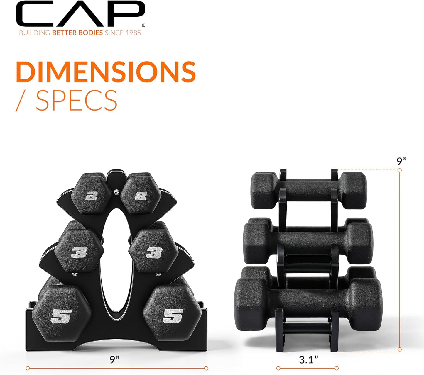 Barbell Neoprene Dumbbell Weights Pairs & Sets | Black