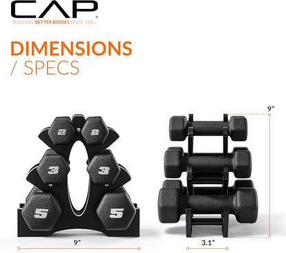 Barbell Neoprene Dumbbell Weights Pairs & Sets | Black