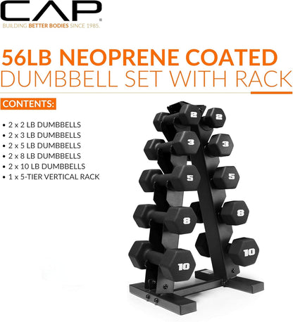 Barbell Neoprene Dumbbell Weights Pairs & Sets | Black