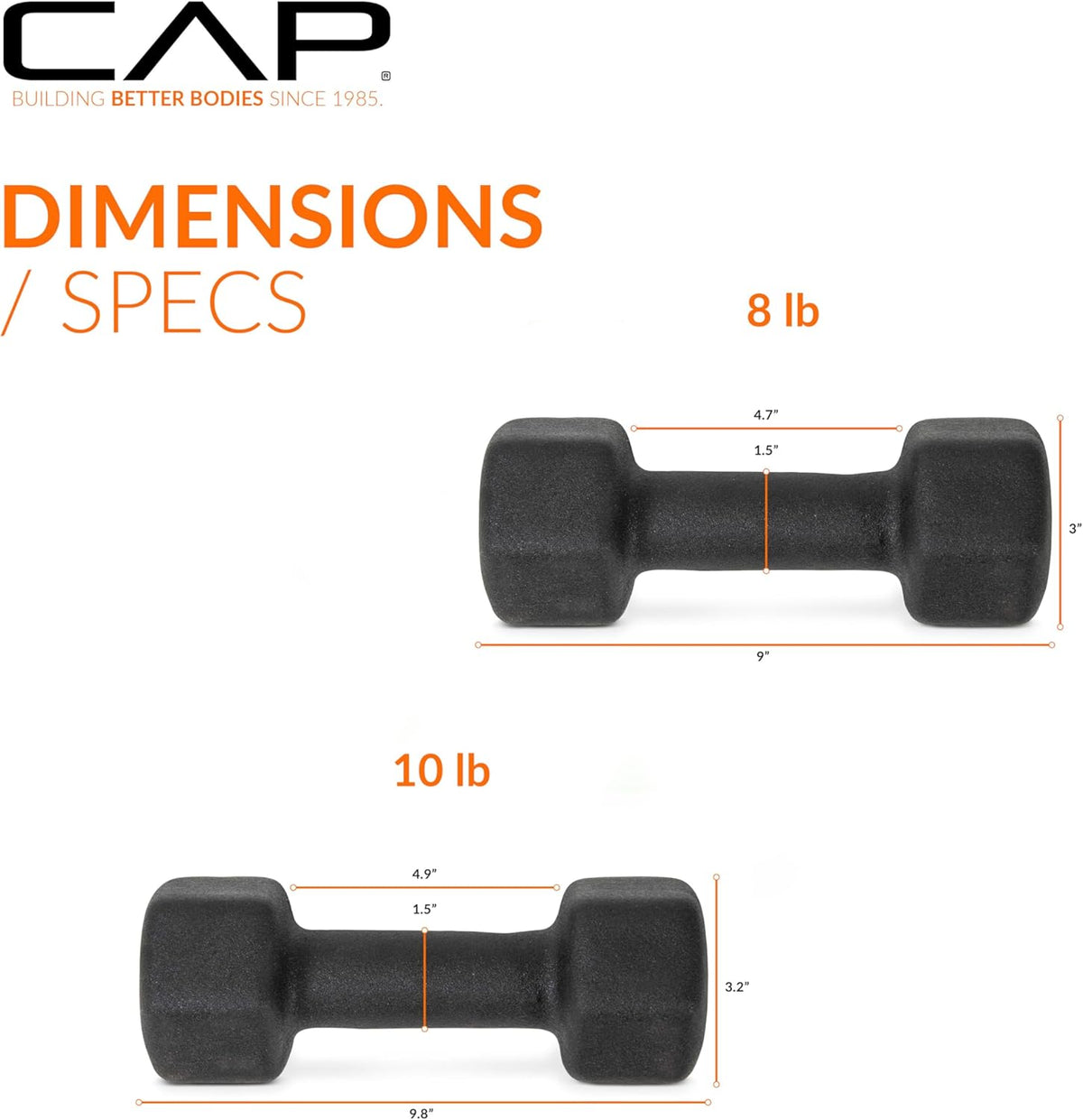 Barbell Neoprene Dumbbell Weights Pairs & Sets | Black