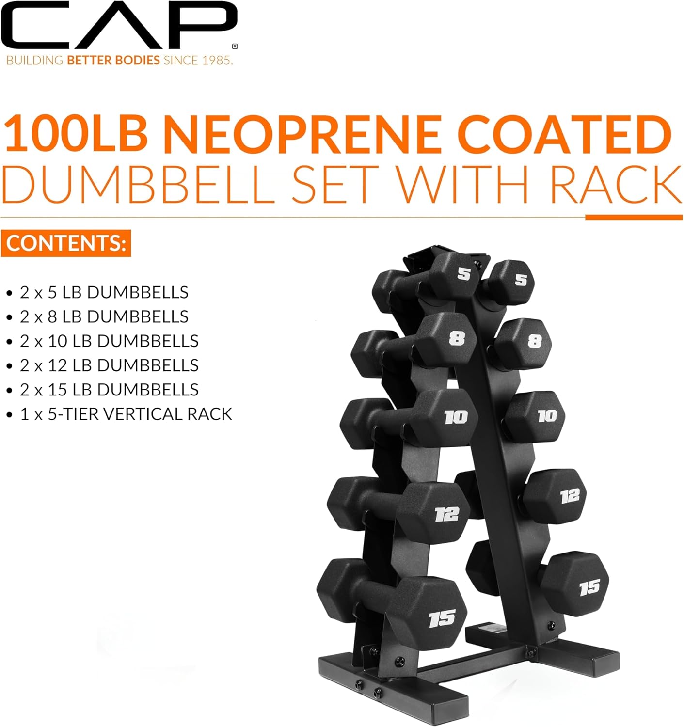 Barbell Neoprene Dumbbell Weights Pairs & Sets | Black