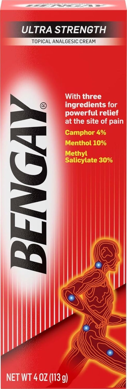 Ultra Strength Cream, Camphor Menthol & Methyl Salicylate, 4 oz