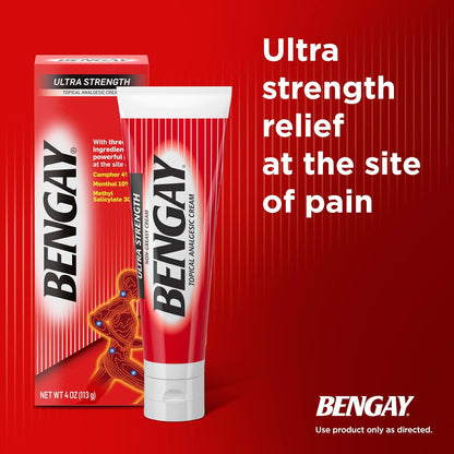 Ultra Strength Cream, Camphor Menthol & Methyl Salicylate, 4 oz
