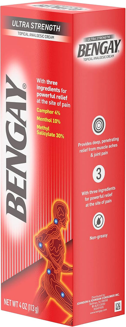 Ultra Strength Cream, Camphor Menthol & Methyl Salicylate, 4 oz