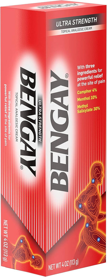 Ultra Strength Cream, Camphor Menthol & Methyl Salicylate, 4 oz
