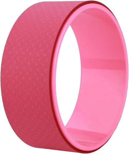 Yoga Wheel，Yoga Stretch Bend Balance Wheel Circle for Health Fitness Slimming Exercise,Back Wheel, Pink (粉色)