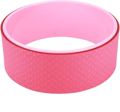 Yoga Wheel，Yoga Stretch Bend Balance Wheel Circle for Health Fitness Slimming Exercise,Back Wheel, Pink (粉色)