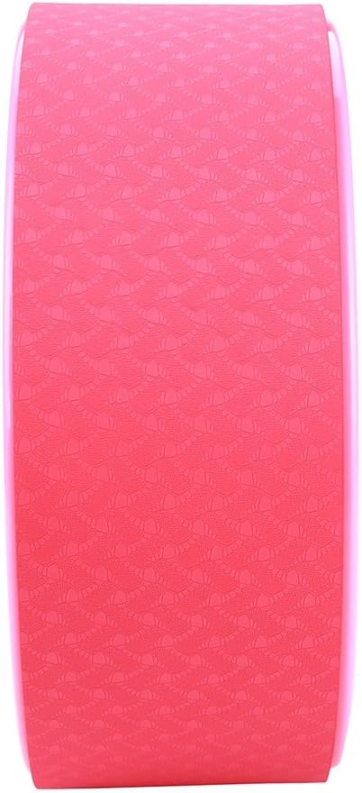 Yoga Wheel，Yoga Stretch Bend Balance Wheel Circle for Health Fitness Slimming Exercise,Back Wheel, Pink (粉色)