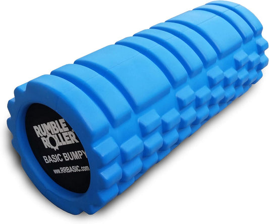 Basic Bumpy Foam Roller, Solid Core EVA Foam Roller with Grid/Bump Texture for Deep Tissue Massage and Self-Myofascial Release