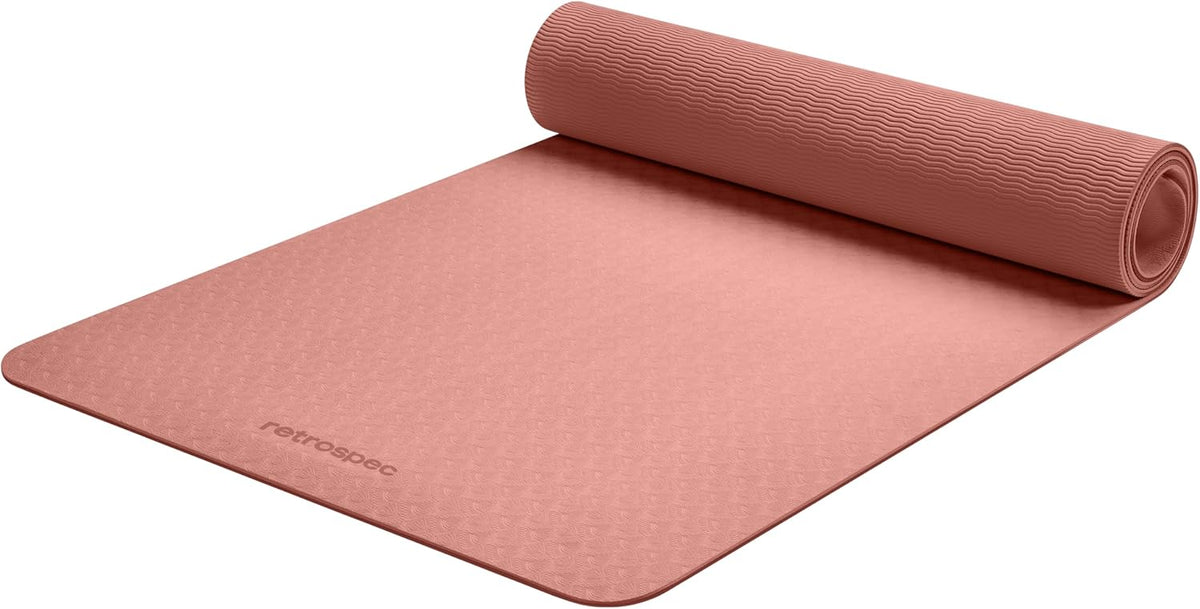 Zuma Yoga Mat 6mm Thick Non-Slip TPE Exercise Mat | Cushioned Workout Mat for Yoga Pilates and Home Stretching | 72 x 24 with Carrying Strap