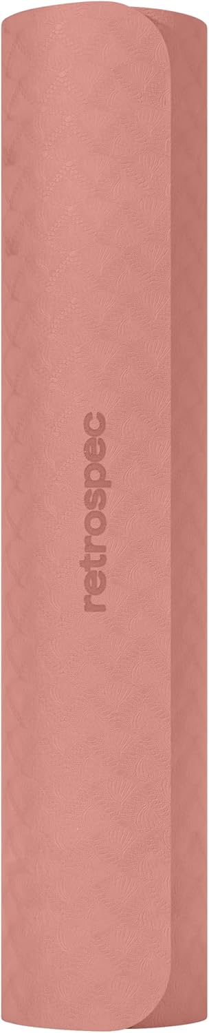 Zuma Yoga Mat 6mm Thick Non-Slip TPE Exercise Mat | Cushioned Workout Mat for Yoga Pilates and Home Stretching | 72 x 24 with Carrying Strap