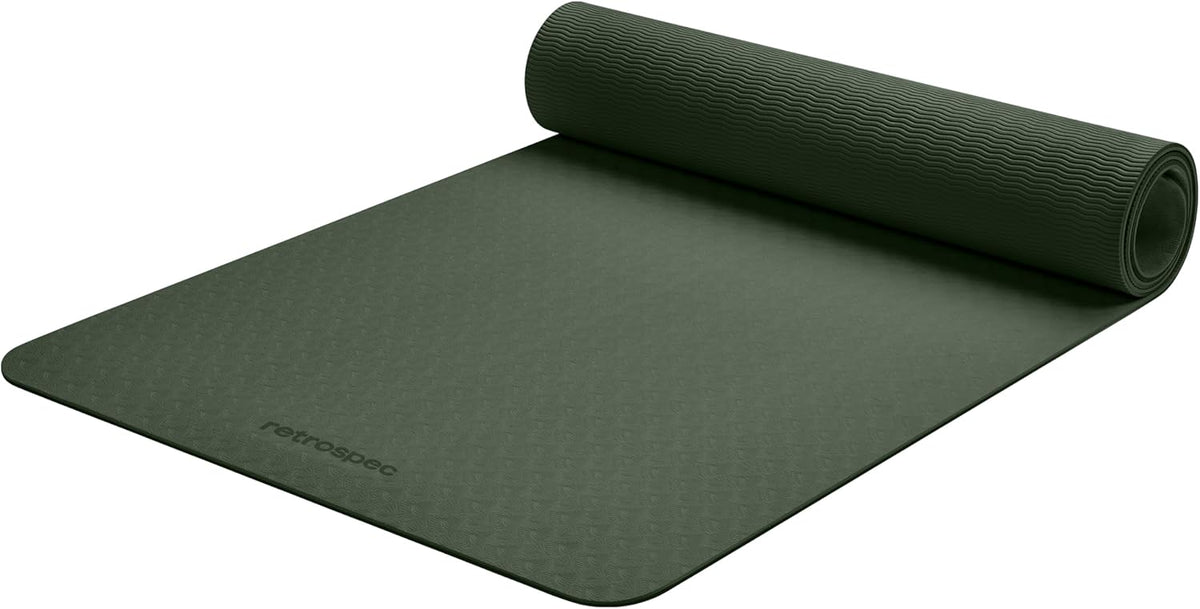 Zuma Yoga Mat 6mm Thick Non-Slip TPE Exercise Mat | Cushioned Workout Mat for Yoga Pilates and Home Stretching | 72 x 24 with Carrying Strap