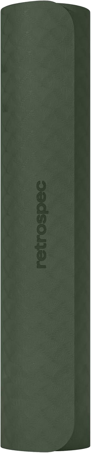 Zuma Yoga Mat 6mm Thick Non-Slip TPE Exercise Mat | Cushioned Workout Mat for Yoga Pilates and Home Stretching | 72 x 24 with Carrying Strap