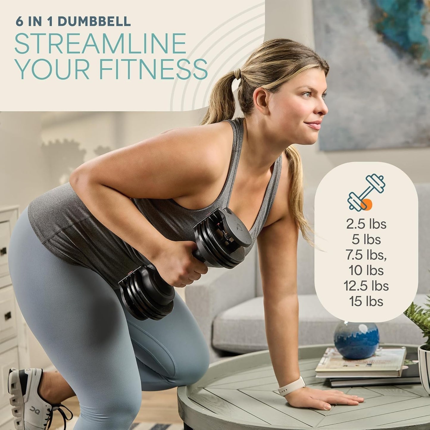 Adjustable Dumbbells Set – Quick-Adjust Space-Saving Weights with Anti-Slip Handle for Home Gym Strength Training