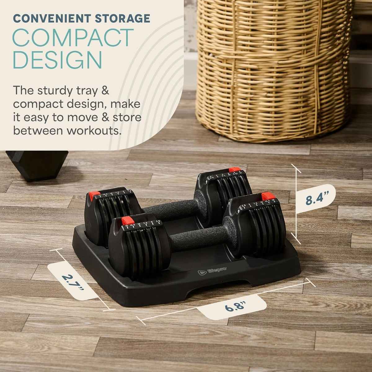 Adjustable Dumbbells Set – Quick-Adjust Space-Saving Weights with Anti-Slip Handle for Home Gym Strength Training