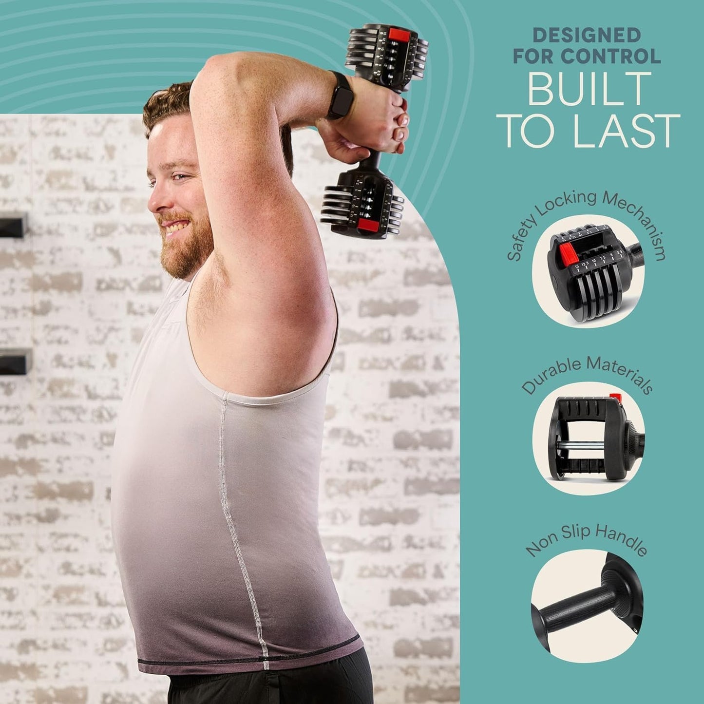 Adjustable Dumbbells Set – Quick-Adjust Space-Saving Weights with Anti-Slip Handle for Home Gym Strength Training