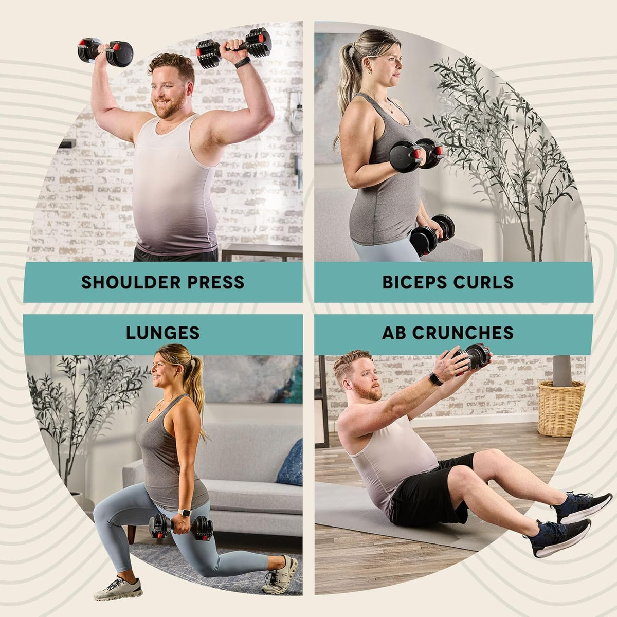 Adjustable Dumbbells Set – Quick-Adjust Space-Saving Weights with Anti-Slip Handle for Home Gym Strength Training